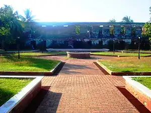 The courtyard and the section of the fort still in ruins