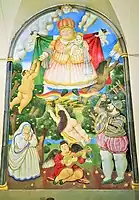 Fresco in the Misericordia church in Pietrasanta, Lucca, Italy.