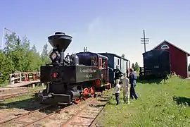 A porter locomotive of the Äänekoski-Suolahti narrow gauge railway