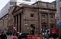 The Portico Library, on the corner of Charlotte Street