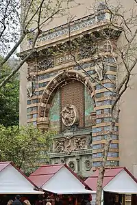 Portico of the Sevres Porcelain Pavilion, now on square Félix-Desruelles