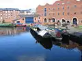 Former canal warehouse, Portland Basin, now museum and flats