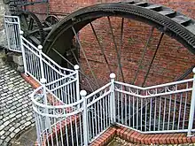 A suspension wheel at the Portland Basin Canal Warehouse