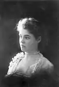 Unidentified woman. Example of line-lit photography. c. 1890