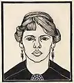 Portrait of a woman from the front