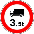 No lorries over 3.5 tonnes