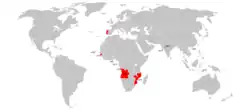 Map of the Portuguese Colonial Empire during the 20th century