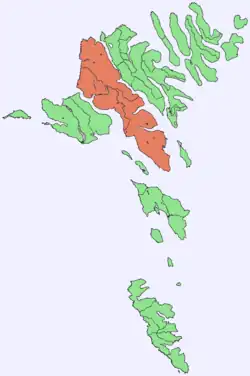 Location within the Faroe Islands