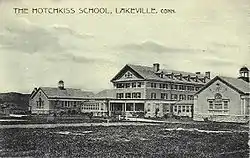 Main Building, Hotchkiss School, Lakeville, Connecticut (completed 1892; demolished 1970).