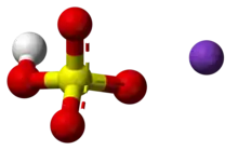 Ball-and-stick model of the component ions