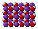 Crystal structure of KOH