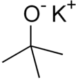 Skeletal formula of potassium tert-butoxide