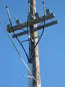 Transition of a 4160 Volt powerline from overhead to underground