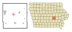 Location of Malcom, Iowa