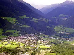 The village viewed from north