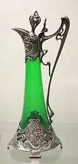 Organic shapes – Carafe, unknown designer (c. 1900), in a temporary exhibition in the Municipal House, Prague, the Czech Republic
