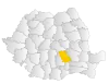 Map of Romania highlighting Prahova County