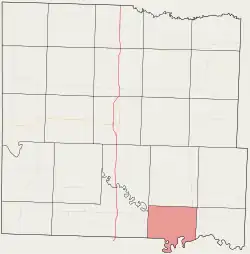 Location in Bates County