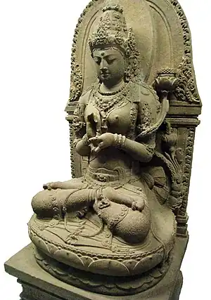 Prajnaparamita Singhasari art, East Java, Indonesia, c. 13th century