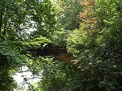 Road bridge over the dismantled railway line in Prakwice