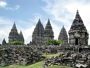 Image 87The Prambanan temple complex in Yogyakarta, this is the largest Hindu temple in Indonesia and the second largest Hindu temple in Southeast Asia (from Culture of Indonesia)