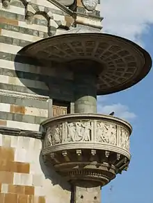 The outside pulpit at Prato by Donatello and Michelozzo, 1430s