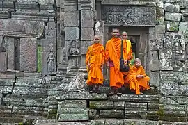 Image 27Young monks in Cambodia at Buddhism in Cambodia, by JJ Harrison (from Wikipedia:Featured pictures/Culture, entertainment, and lifestyle/Religion and mythology)