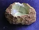 Prehnite nodule fragment, 11.0 cm x 7.0 cm, 338 grams.