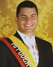 then-Ecuadorian President Rafael Correa