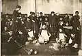 Orphan girls learning to knit at vocational school