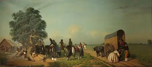 Argentine naturalism, A Stop in the Countryside, Pueyrredón, 1861