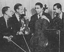 Shapiro (second from right) with members of the Primrose Quartet, 1943