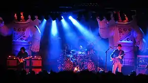 Primus performing in 2014 (with Danny Carey on drums)