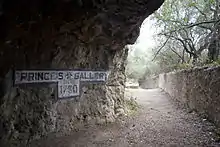 The Prince's Gallery, a 1790 tunnel giving access to the Lines