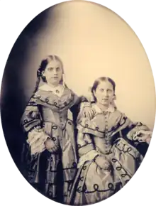 Brazilian princesses Leopoldina and Isabel (seated), 1855