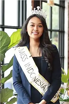 Miss Indonesia 2019Princess Mikhaelia Audrey Megonondo,of Jambi