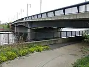 Princess of Wales bridge from the north bank downriver