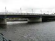 Princess of Wales Bridge from the south bank downriver