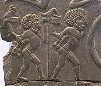 Image 20The prisoners on the Battlefield Palette may be the people of the Buto-Maadi culture subjected by the Egyptian rulers of Naqada III. (from Prehistoric Egypt)