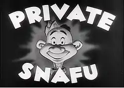 Opening card of Private Snafu