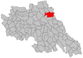 Location in Iași County