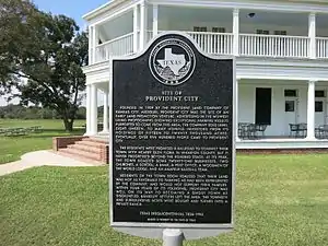 The Texas Historical Commission placed a marker in front of the former hotel.