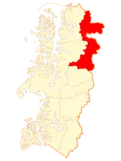 Location in the Aysén del General Carlos Ibáñez del Campo Region