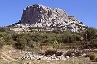 The site of the sanctuary of Apollo Ptoios at the western end of mount Ptoion