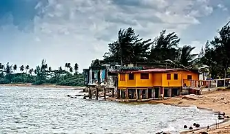 Scene at the eastern end of the beach.