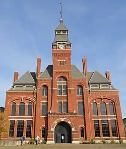 The former Pullman Clock Tower and Administration Building, opened as the Pullman National Monument Visitor Center in September 2021.