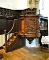 The 18th century Flemish pulpit in St Leonard's church