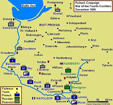 Battles of Czarnowo, Pultusk and Golymin, December 1806