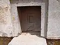 "nested square" symbol inside one "H-block". Identical "nested square" symbols can be found on stone stelas in the museum at Pukara."