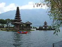 Image 65Beratan Lake and Temple in Bali, a popular image often featured to promote Indonesian tourism (from Tourism in Indonesia)